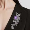 Elegante Klassische Damen Mädchen Kristall Pfau Funkelnder Anstecknadel Broschen High-End Boutique Exquisite Bankett Party Abzeichen Schmuck Geschenk