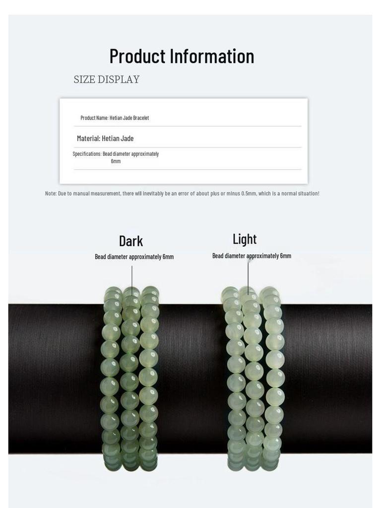 Natural Sunny Hetian Jade Women's Multi-Turn Bracelet with High Ice Green and Ice Base Beads