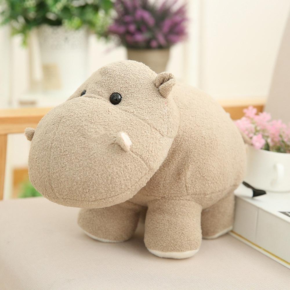 

Baby Hippo Stuffed Animals Toy Soft Cushion Pillow Kawaii Plush Doll Christmas Gift Gray Hippo-25cm