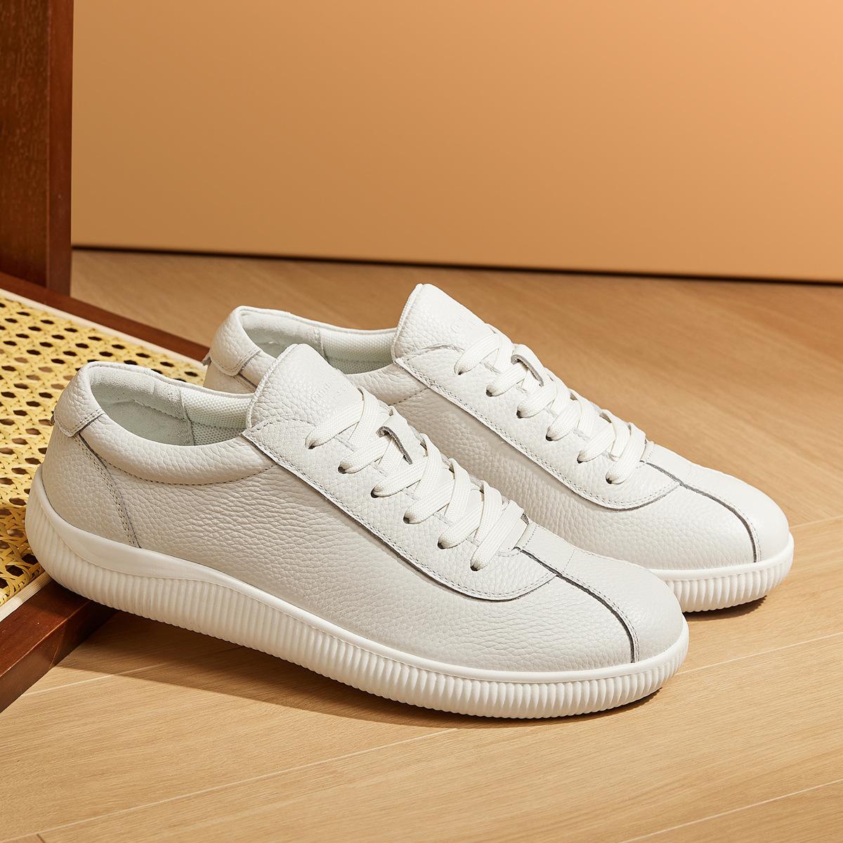 

2025 New German training shoes, leather fashion trendy casual shoes, wear-resistant and non-slip men s white shoes, versatile and advanced sense 44