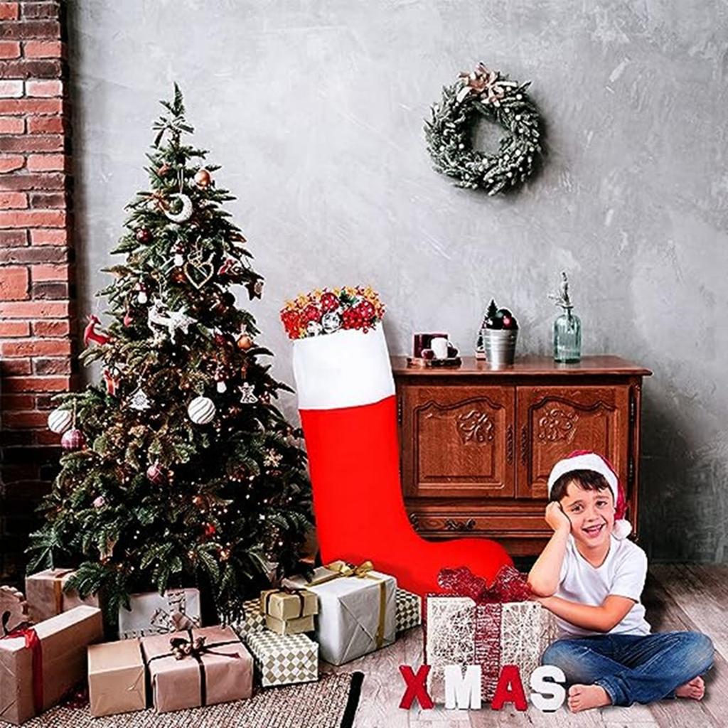 38 Inch Christmas Stockings, Oversized Stockings, Holiday Season Family Party Decorations, Hanging Stockings