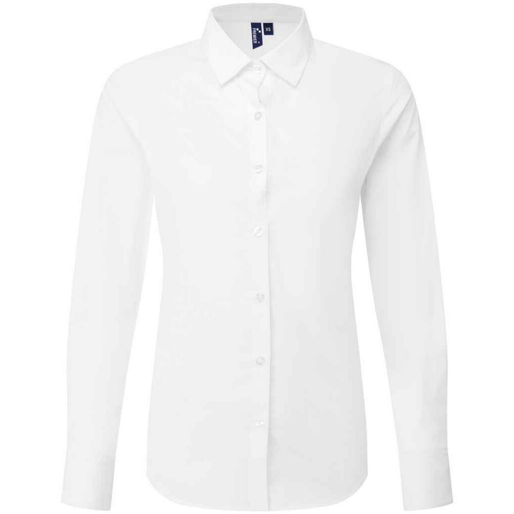 Premier Womens/Ladies Recyclight Poplin Long-Sleeved Shirt