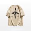 Summer Fashion Heavyweight Retro Men's English Letters 100% Cotton Printed Round Neck High-quality Casual Fitness Street T-shirt