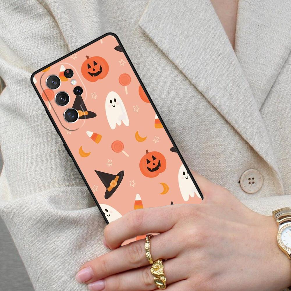 BOO Halloween Ghosts Cell Phone Case for Samsung Galaxy S26 Ultra S25 S24 S23 S22 S21 S20 Note10 Cover