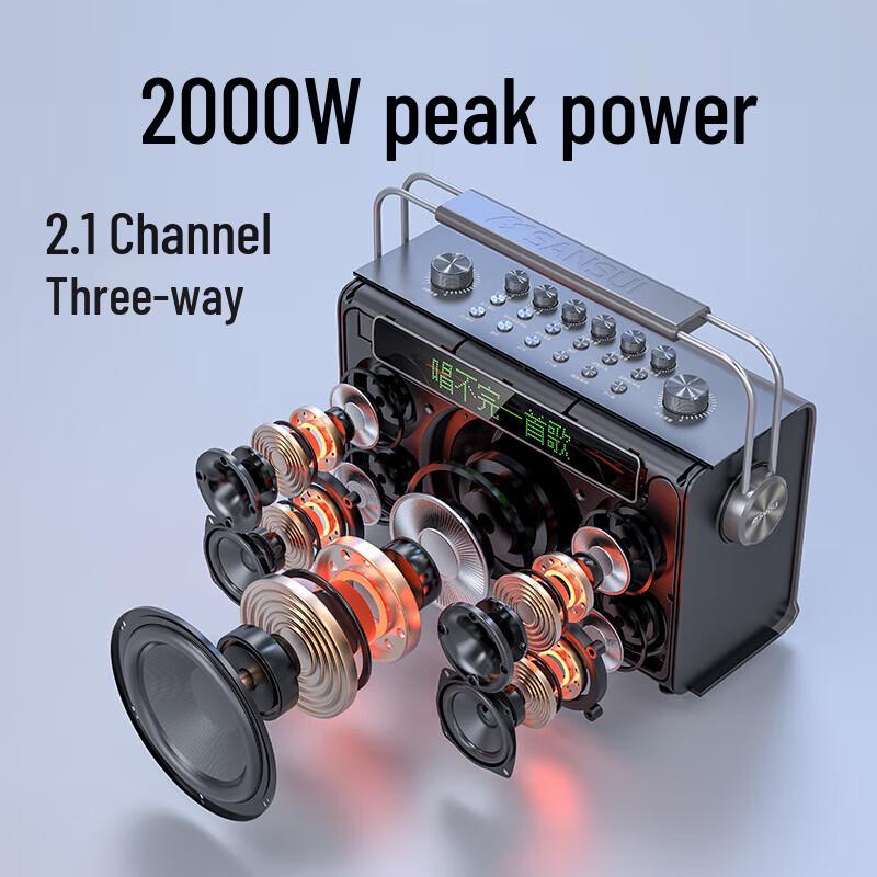 Sansui E96 Portable Karaoke Bluetooth Speaker