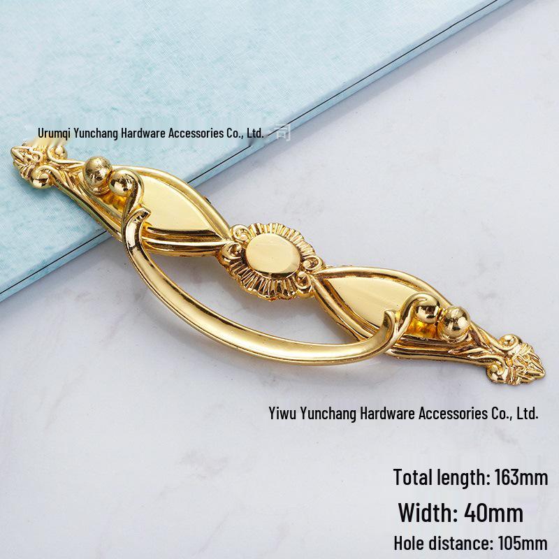 European Retro Alloy Drawer Pull Ring Handle for Cabinet and Cupboard Furniture