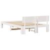 Bed Frame with Headboard White 120 x 190 cm Solid Pine Wood
