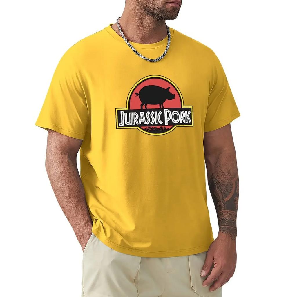 Jurassic Pork TShirt tops sweat cotton graphic tees Unisexs t shirts pack