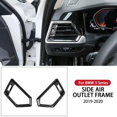 For BMW 3 Series G20 G28 - Carbon Fiber Side Air Conditioning Vent Outlet Cover Trim Sticker Car Accessories Interiors