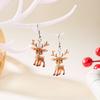 Christmas Deer Acrylic Earrings With Geometric Design For Holiday Party Wear