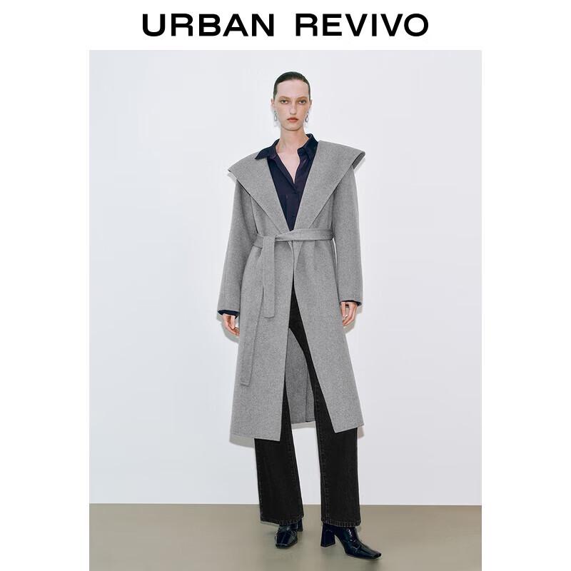 UR Women's Hooded Belted Winter Overcoat