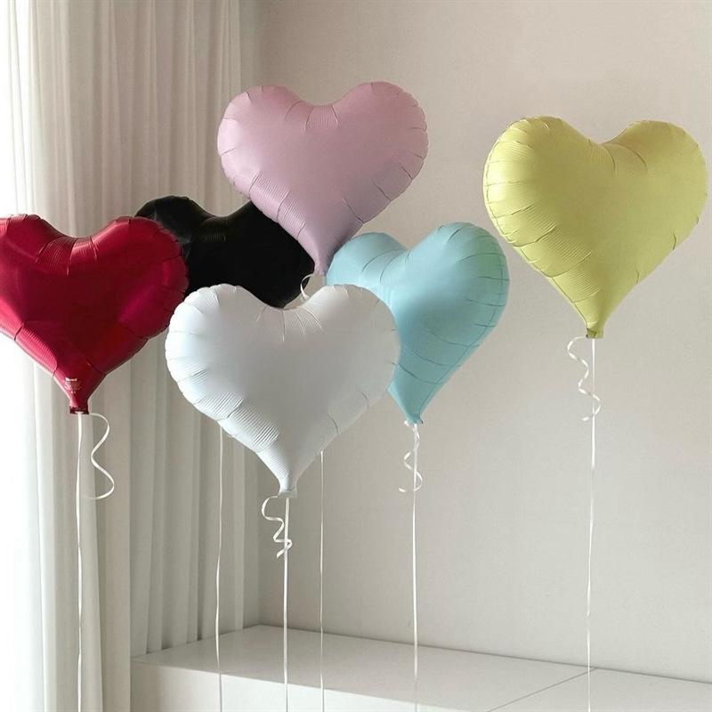Frosted Love Balloon Gentle Heart 22 Inch Aluminum Film Birthday Confession Valentine's Day Macaron Party