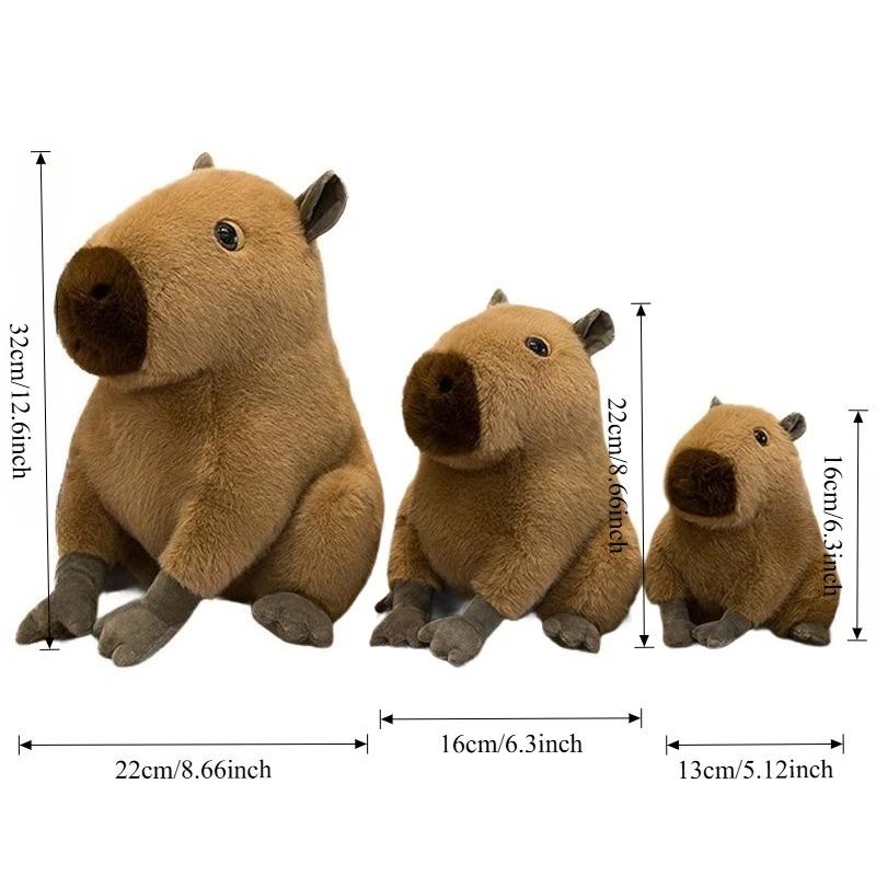 16-30CM Kawaii Capybara Plush Toys Cute Capibara Plushie Pillow Super Soft Stuffed Animal Doll Cartoon Capybara Pendant Toy Gift