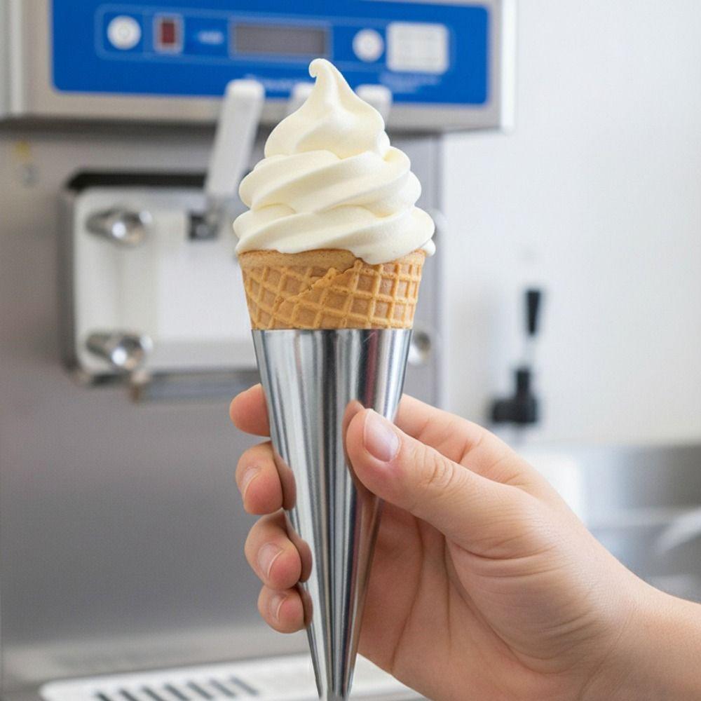 100PCS Aluminum Foil Paper Disposable Ice Cream Holder Thickened Ice Cream Cone Cover Party
