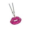 Bling Lip Diamond Crystal Rear View Mirror Charm Car Interior Decoration Pendant Fashionable Rear Mirror Charm for Women