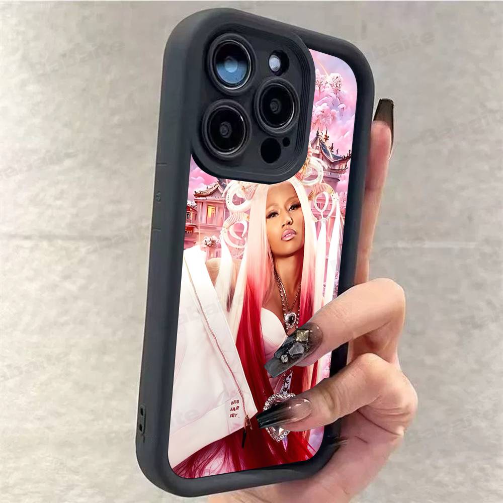 

N-Nicki Singer Minaj For IPhone 17 Pro Max 13 16 15 11 12 14 Plus Shockproof Soft Phone Cover iPhone 12pro max