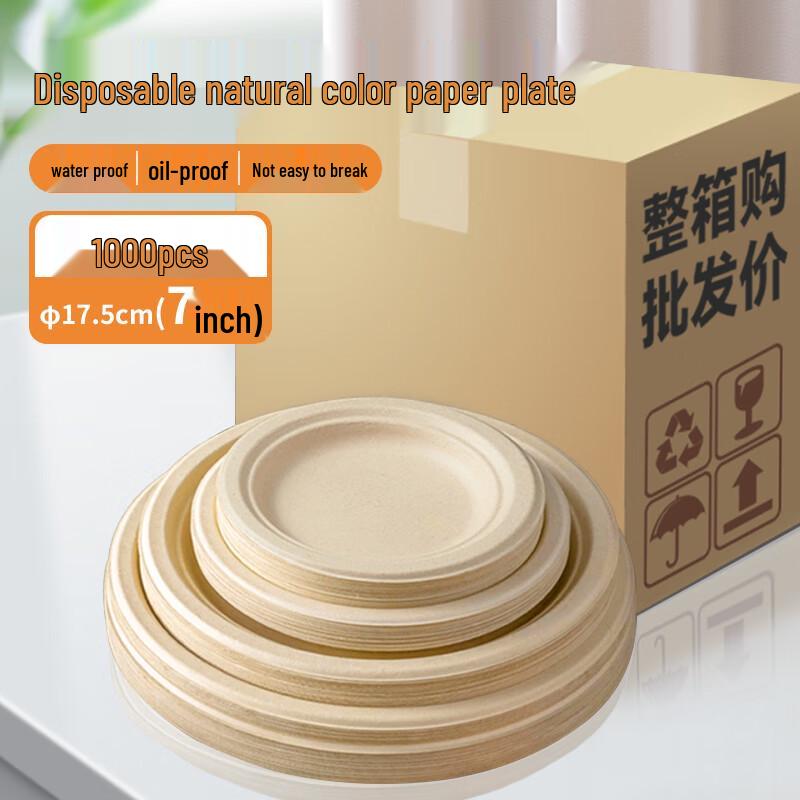 Disposable Sugarcane Pulp Paper Plates