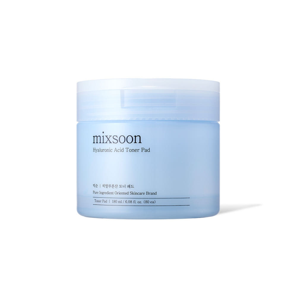 mixsoon Hyaluronic Acid Toner Pad 80 Pads Korean Hydrating & Moisturizing Facial Toner Pads