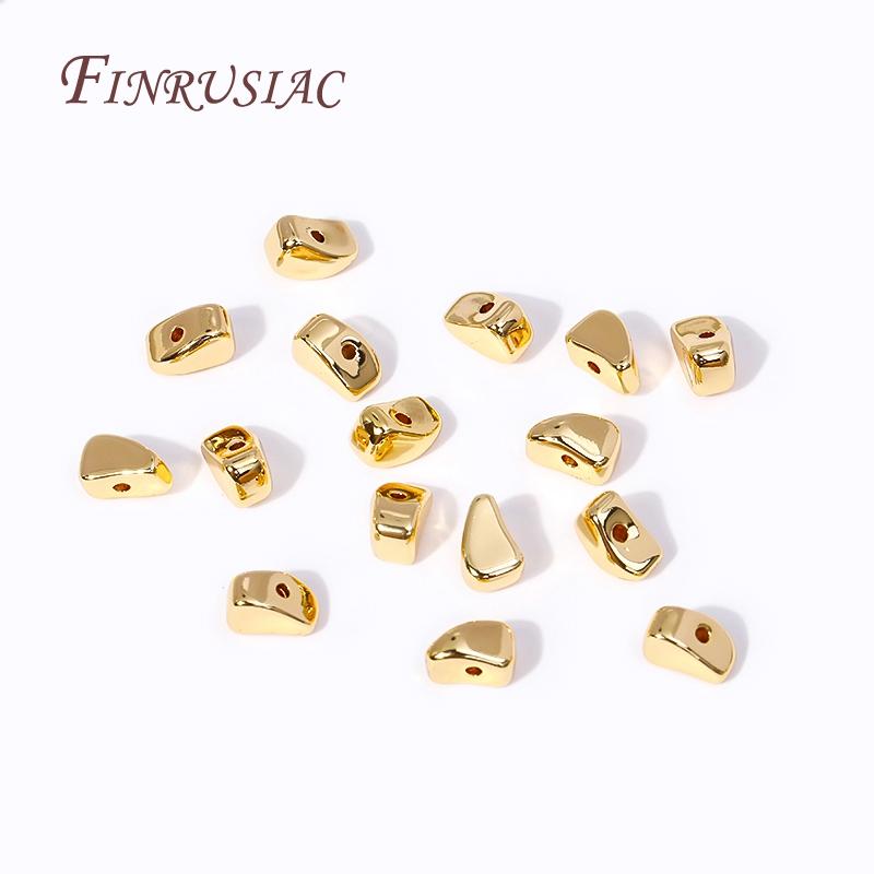 18K Gold Plated Brass Metal Separator Beads,Spacer Beads For Jewelry Making,Handmade Bead DIY Necklace Bracelet Accessories