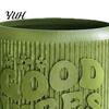 3D Embossed Plastic Plant Container Printed Planter, Small Good Vibes Only Flower Pot, Lightweight Planters for Home Cute Cactus Desktop Office Decor
