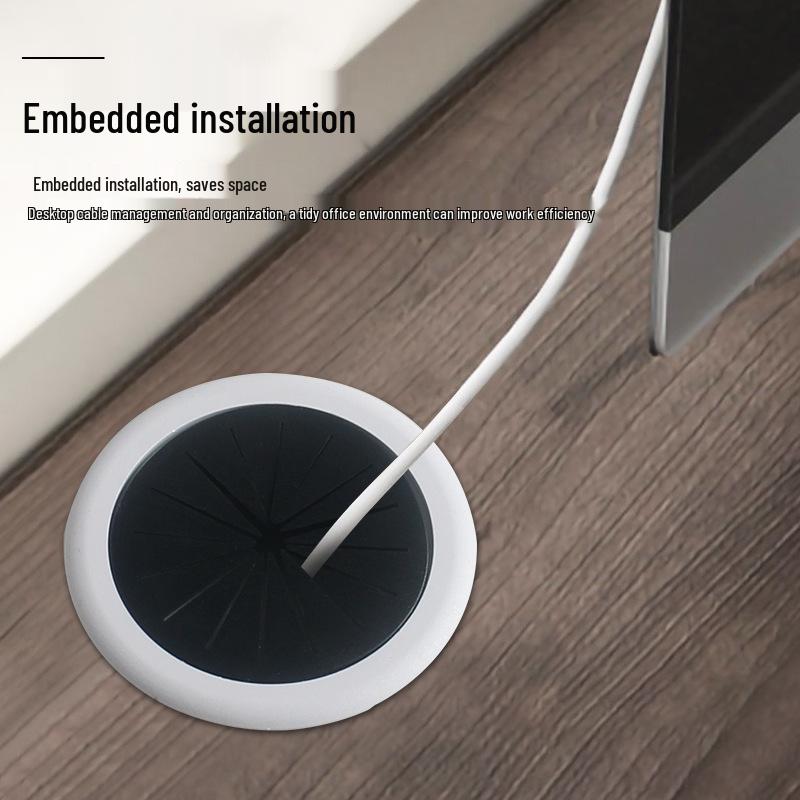 Round Desktop Wire Grommet Cover for Cable Management