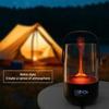 Vintage-Style Humidifier with Realistic Flickering Flame - 200ML Waterless Auto-Off Diffuser & Mood Lighting for Home Decor