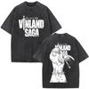 Anime Vinland Saga Thorfinn I Have No Enemies Vintage Washed T Shirt Mens Women Manga Casual Oversized Tshirts Male Streetwear