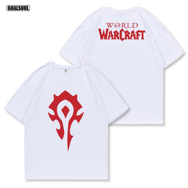 2025 Tričko World of Warcraft Logo Hordy Odznak Aliance WOW Americký Retro Ležérní Těžká Bavlna Krátký Rukáv