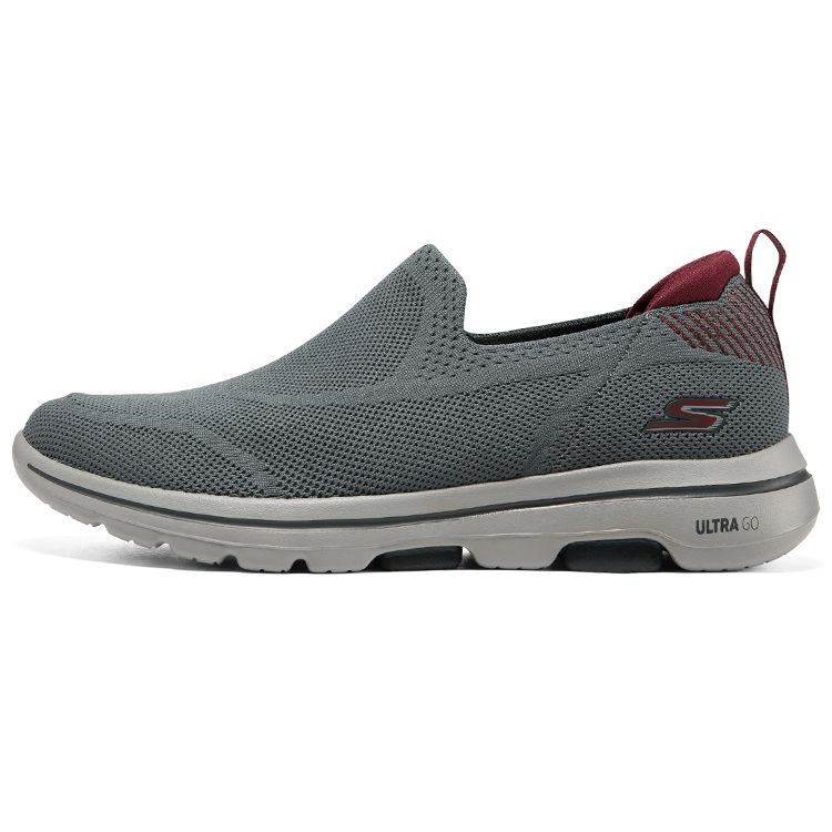 Skechers Go Walk 5 Mesh Slip-On Breathable Soft Sole Low-Top Casual Shoes Men sneaker Gray 216038-CCRD 44.5