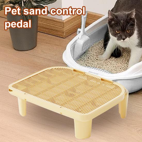 Cat Ramp for Litter Box Elevated Cat Litter Ramp Double Layered Litter Trapper with Filter Function for Small And Elderly Cats