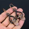 Rainbow Calsilica Handmade Copper Wire Wrap Jewelry Earring 2.76 u7V64