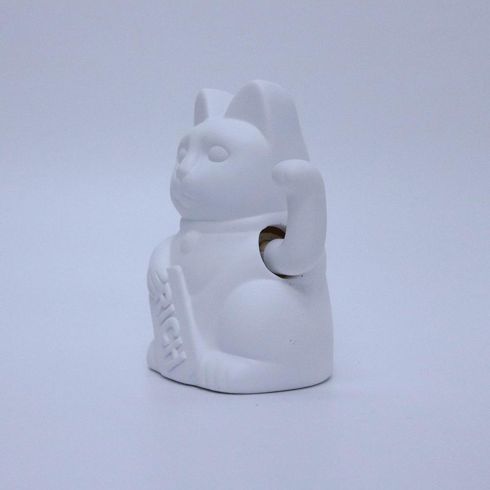 Maneki Neko Kot Szczęścia Statuetka Machająca Fortuną Przywołujący Kot z Monetą Japoński Talizman Szczęścia do Domu Biura Dekoracja Żywiczna Prezent