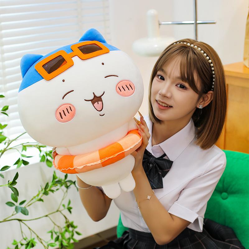 Chiikawa Sommer Svømmering Plyslegetøj Sød Usagi Hachiware Chiikawa Udstoppet Dukke Blød Plysdyr Børnegave 25cm 35cm 45cm