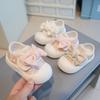 Children's Spring and Autumn Canvas Shoes, Soft-soled Toddler Shoes, Baby Shoes, Bow-knot Sneakers, Stylish Girls' Shoes