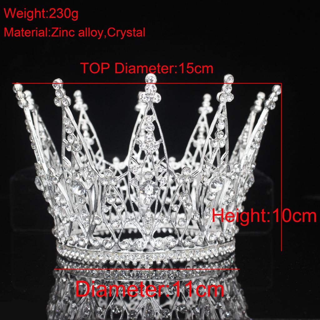 Rhinestone Tiara korona ślubna ślubna biżuteria do włosów akcesoria kobiety dziewczęta księżniczka pokaż stroik chluba królowa Diadem