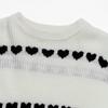 2026 Autumn/Winter Sweet Date Heart Pattern Knit Sweater for Women - Long Sleeve
