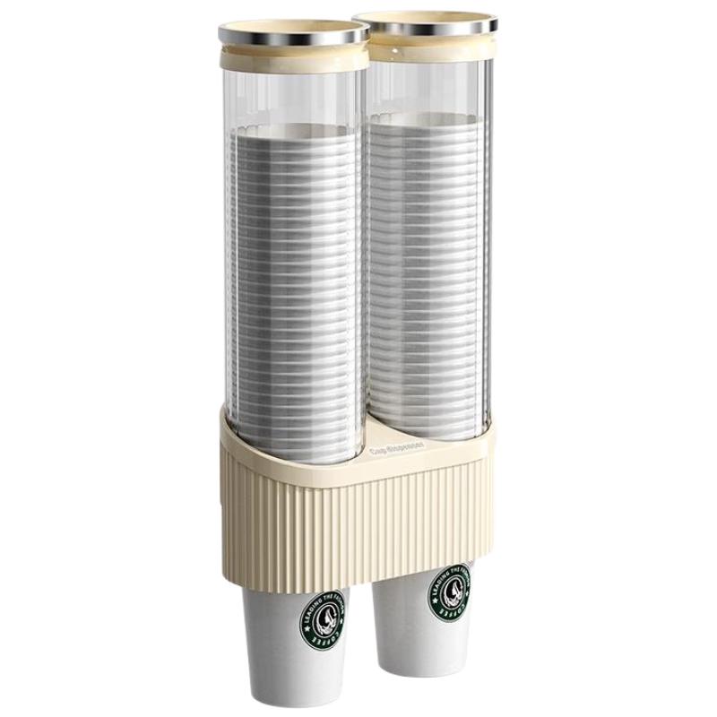 HANDUNYOU Wall-Mounted Double Disposable Cup Dispenser