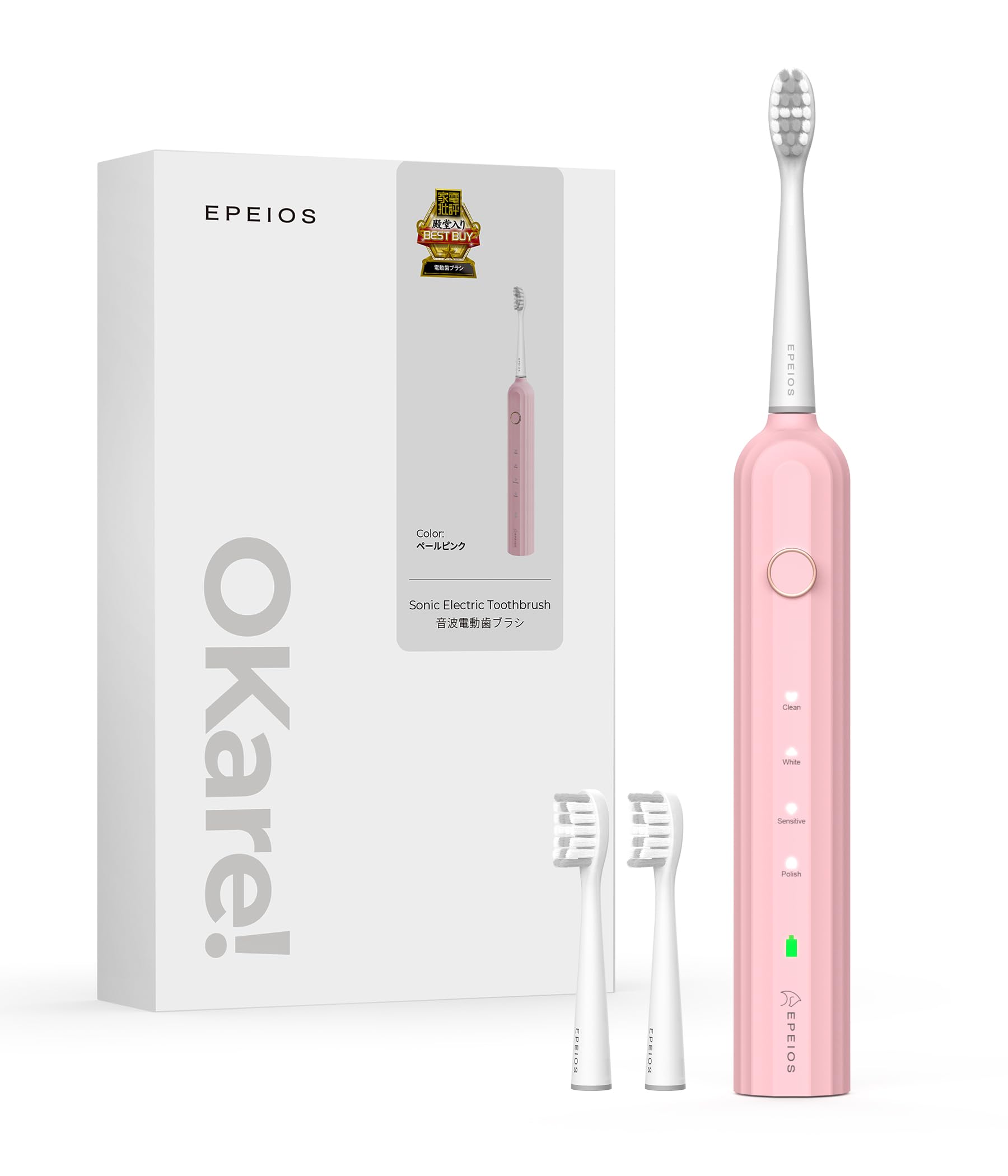 

Epeios Electric Toothbrush of the Appliance Best Buy Award for 2025 Consecutive Hall of Sonic Electric 2 Brush IPX7 Birthday Pink [Winner Home