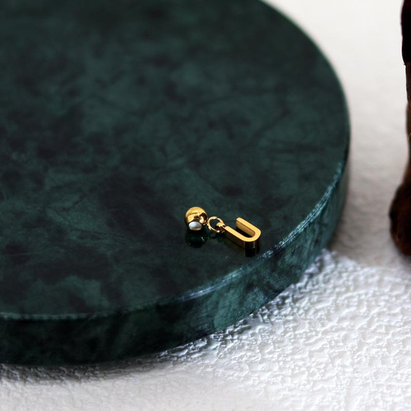 DIY Letter Necklace: 26 English Letter Pendant, Pull-Out Chain, Personalized Single Pendant Accessories