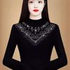 German Velvet High-End Long-Sleeve Warm Base Layer: Autumn/Winter Semi-High Collar Top