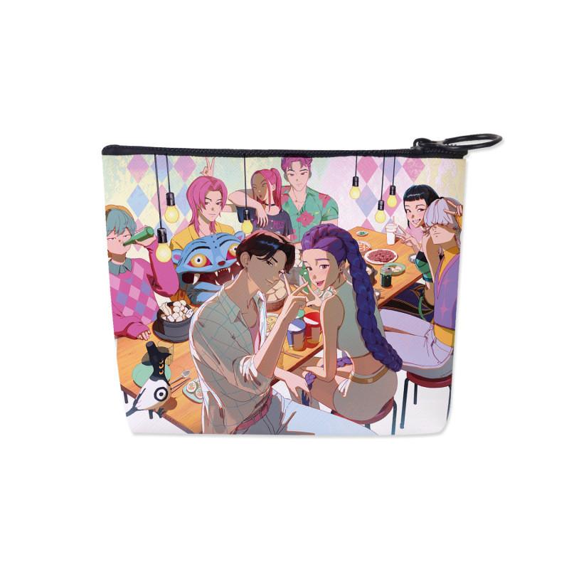 Kpop Demon Hunters Pen Case Large Capacity Pu Storage Bag For Students And Office Use