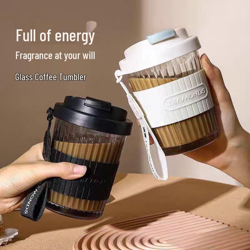 Tragbarer Glas-Reisebecher