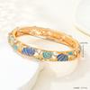 Metal Vintage Cloisonne Bangle Shell Women's Hand Bracelet Starfish Shell Bangle  Gold Jewelry