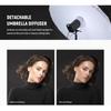 NEEWER 51"/130cm Parabolic Reflective Umbrella for Photography, Silver Inner/Diffuser Cover/Bag Included, Soft Lighting, Quick Folding, for Camera/Pho