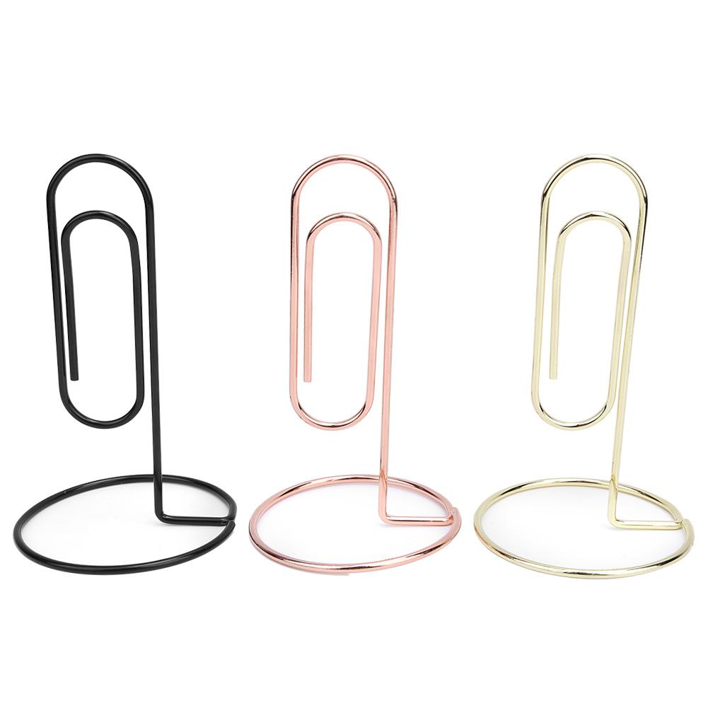 3PCS Metal Memo Clip Holder Table Number Name Card Holder Office Desk Organizer