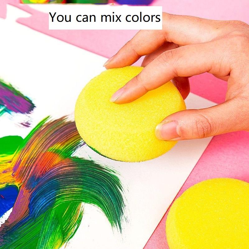 5/10/15 PCS Sponge for Coloring Round Sponge Watercolour Sponge Painting To Paint Crafts Sponges Crafts HHHM01