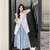 Elegant Lace Splicing Sleeveless Top and Skirt Set for Women - Summer 2026 Collection