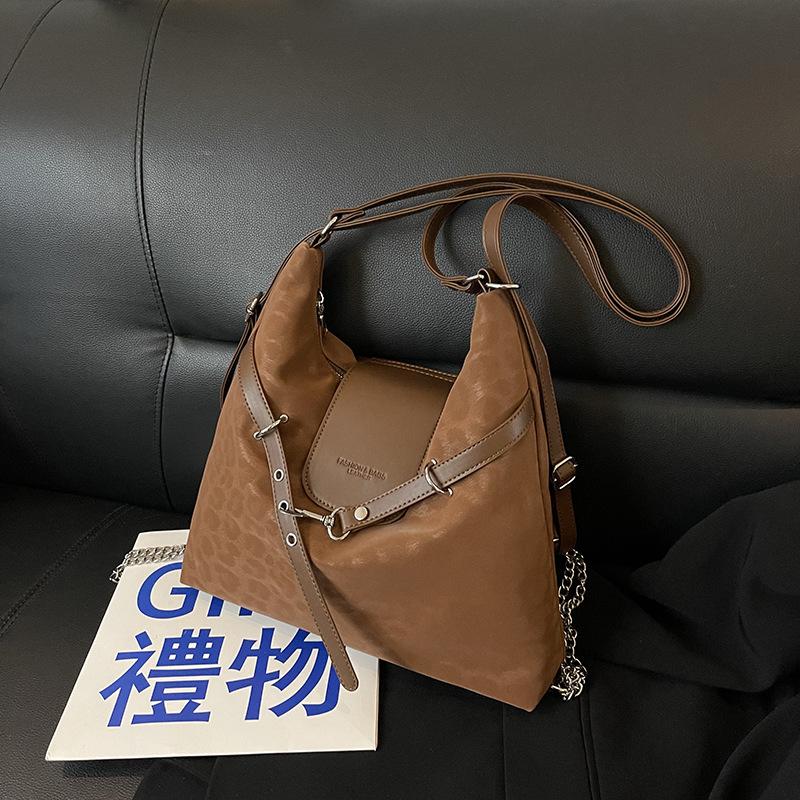 

Vintage premium underarm bag women s commuter bag 2025 new leopard print tote bag single shoulder double shoulder dual-purpose bag коричневый