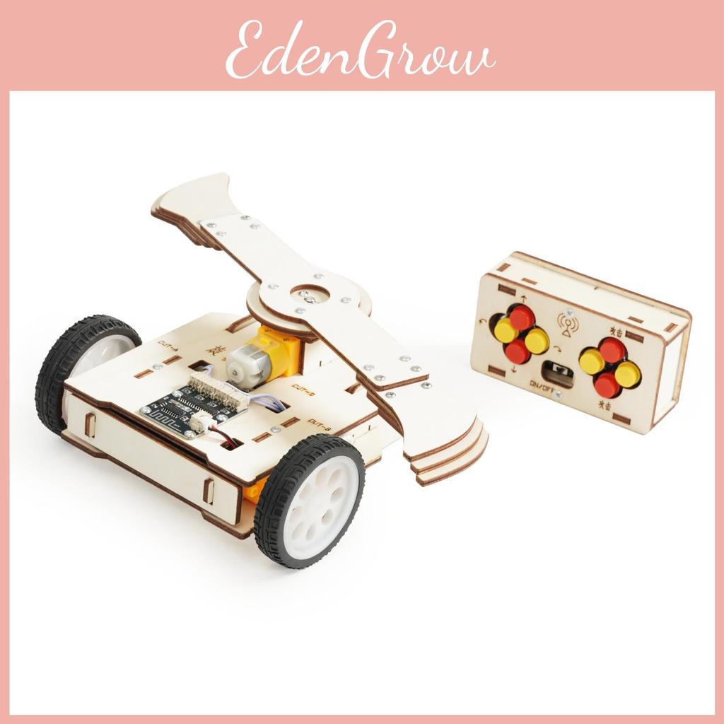 Wooden Remote Control Battle Tank Educational Toy With Electric Rotor For Kids