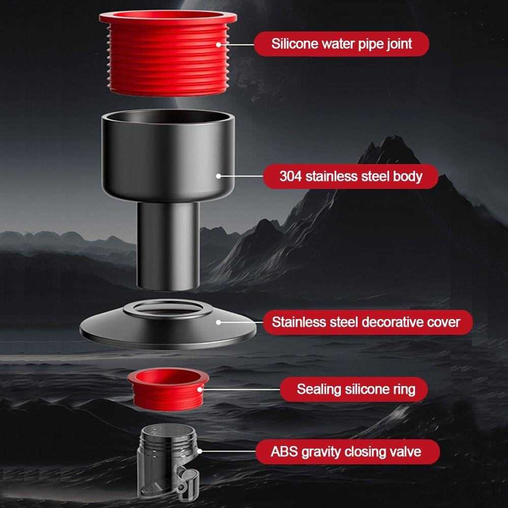 Stainless Steel Sink Drain Pipe Adapter Anti Odor Multifunctional Dishwasher Water Pipe Connector Sealing Ring